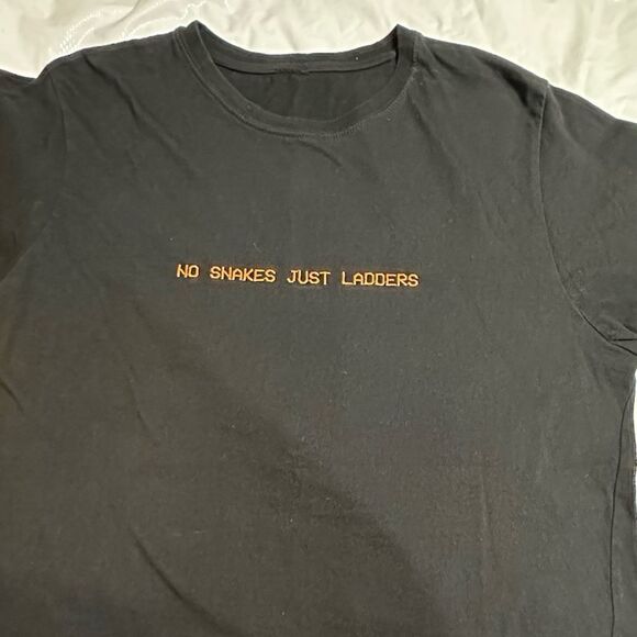 ZRK LDN No Snakes Just Ladders Graphic T-shirt Short sleeved Size Large - Picture 1 of 6